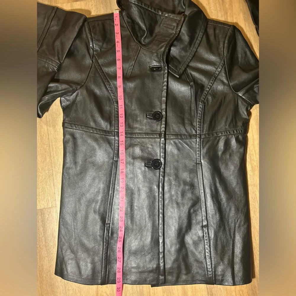 EXCELLED COLLECTION Black Authentic Leather Women Jacket Size Medium - Picture 5 of 9